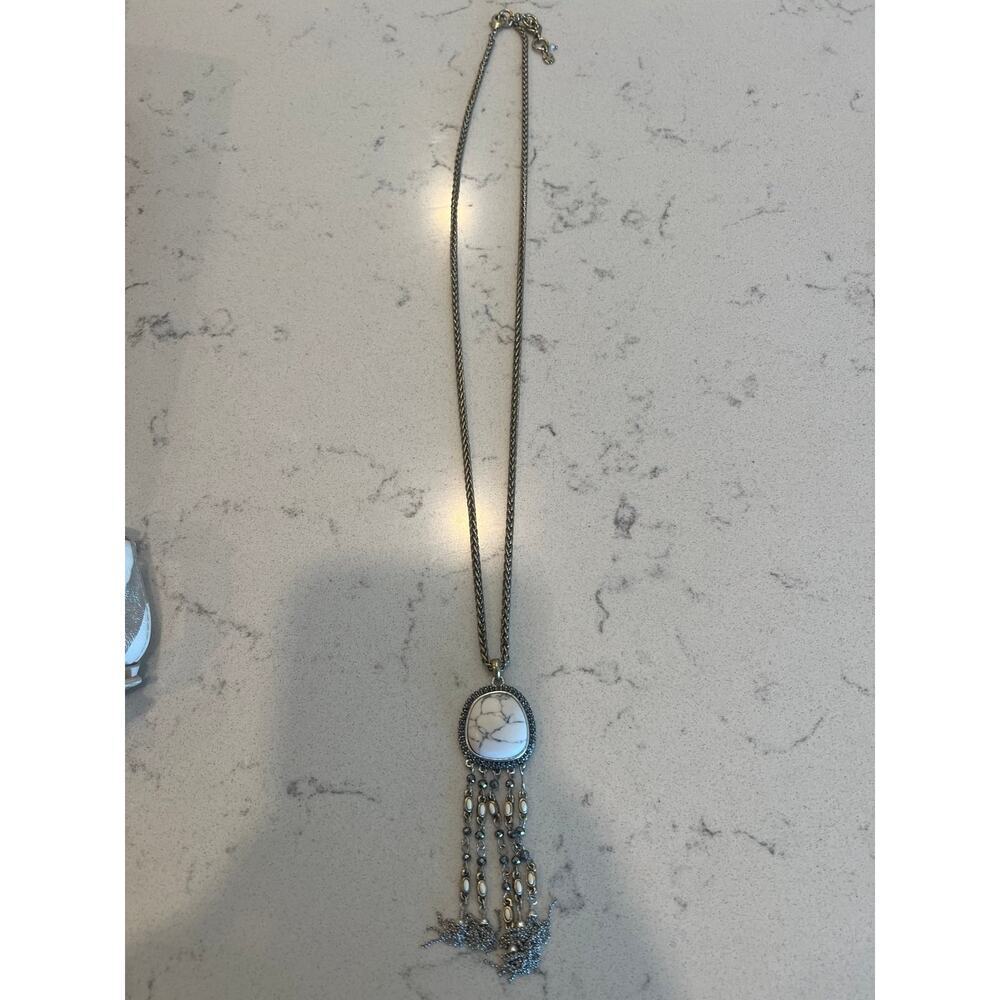 Lucky Brand Tassel Pendant Necklake